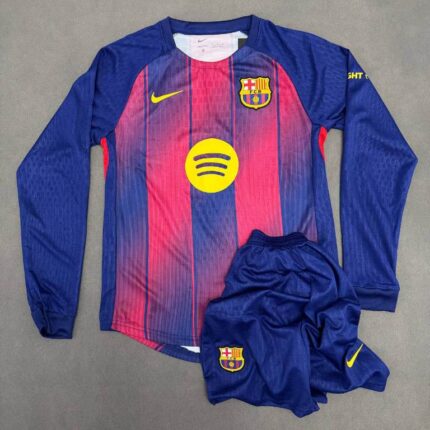 کیت بارسا اول 2025-26 استین بلند(پیرهن شورت)